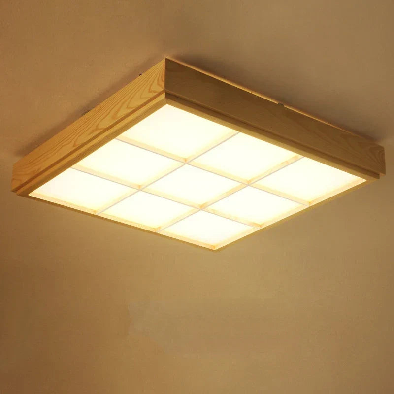 Modern Wood Ceiling Chandelier LED Lights for Living Room and Kitchen