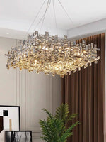 Modern Crystal Chandelier: Elegant Lighting Fixtures for Living, Dining, and Bedroom