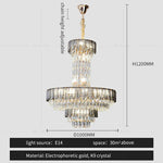 Crystal Chandelier: Postmodern Multi-layer Luxury for Living Room, Hotel Lobby, and Villa