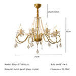 Crystal LED Chandelier Living Room Luxury Lighting E14 Pendant Lamparas