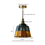 Afralia™ Tiffany Brass Glass LED Pendant Lights for Home and Cafe Decor