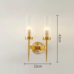 Gold Metal Glass LED Pendant Lights Chain Hanging Lamp