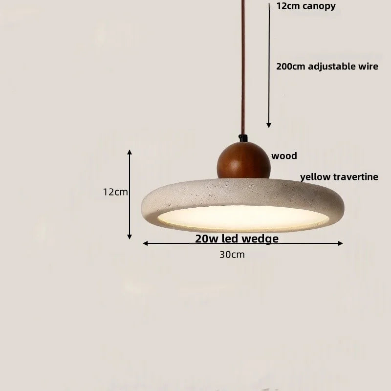 Yellow Cave Stone LED Pendant Light | Nordic Modern Wabi Sabi Hanging Lamp