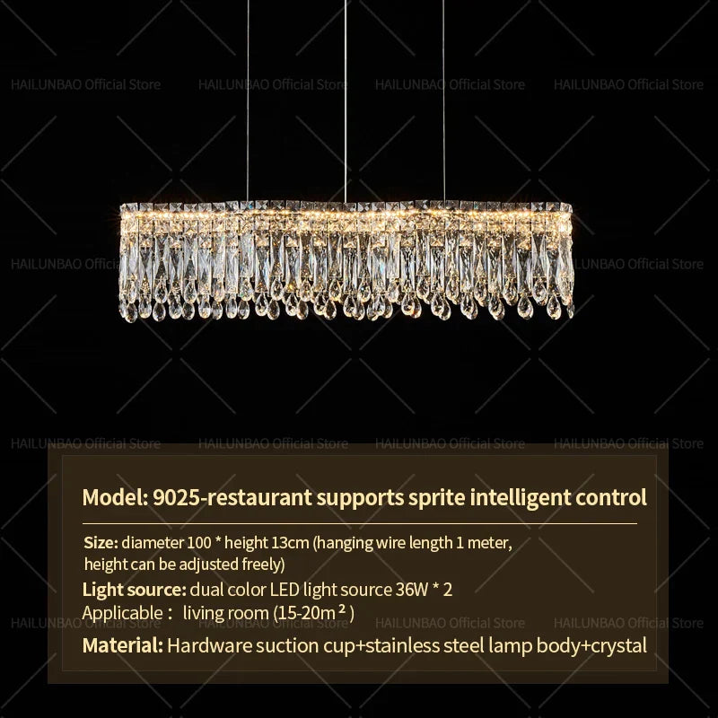 Crystal Chandelier Modern Luxury Light for Living Room, Dining, Bedroom - 2024 New