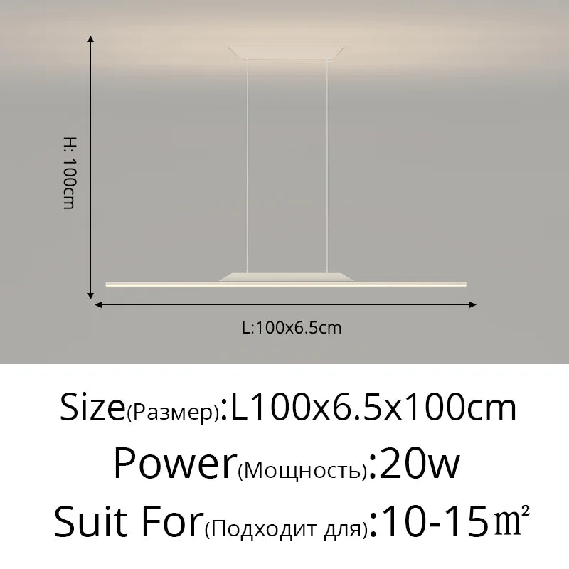 LED Ceiling Pendant Lamp: Minimalist Chandelier, Height Adjustable, Home Decor Solution