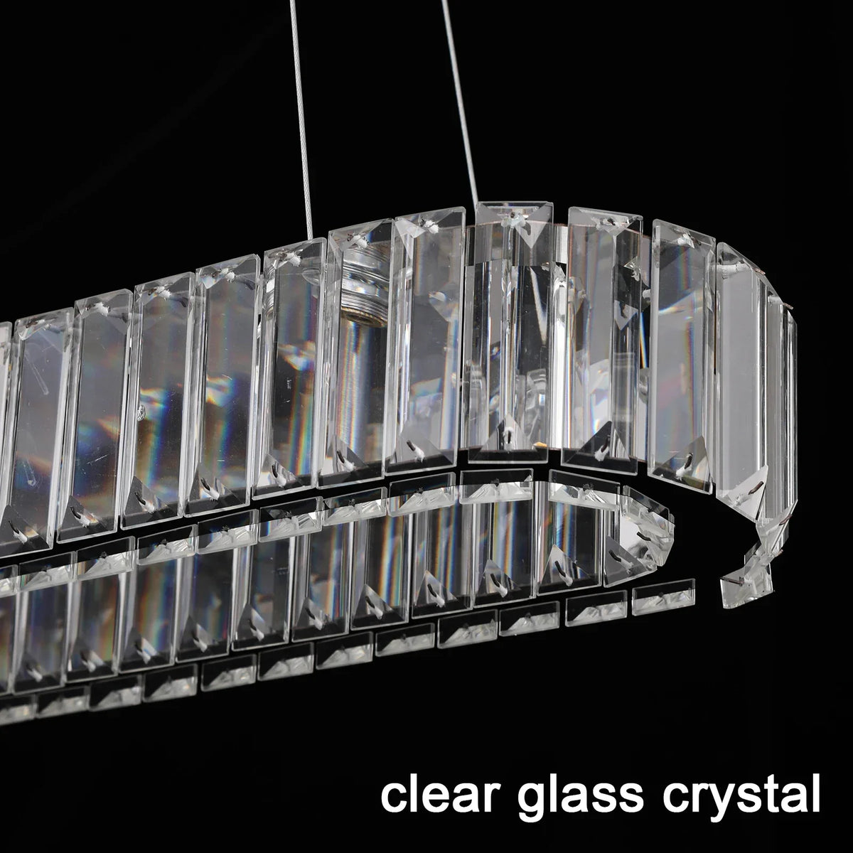 Crystal Oval LED Chandelier: Nordic Design Pendant Light for Living, Bedroom, Hotel