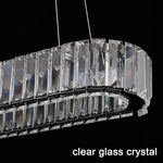 Crystal Oval LED Chandelier: Nordic Design Pendant Light for Living, Bedroom, Hotel