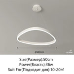 Modern Brushed Rings LED Chandelier Ceiling Light for Living Room Bedroom