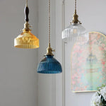 Walnut Wood & Glass LED Pendant Lamp Modern Nordic Style