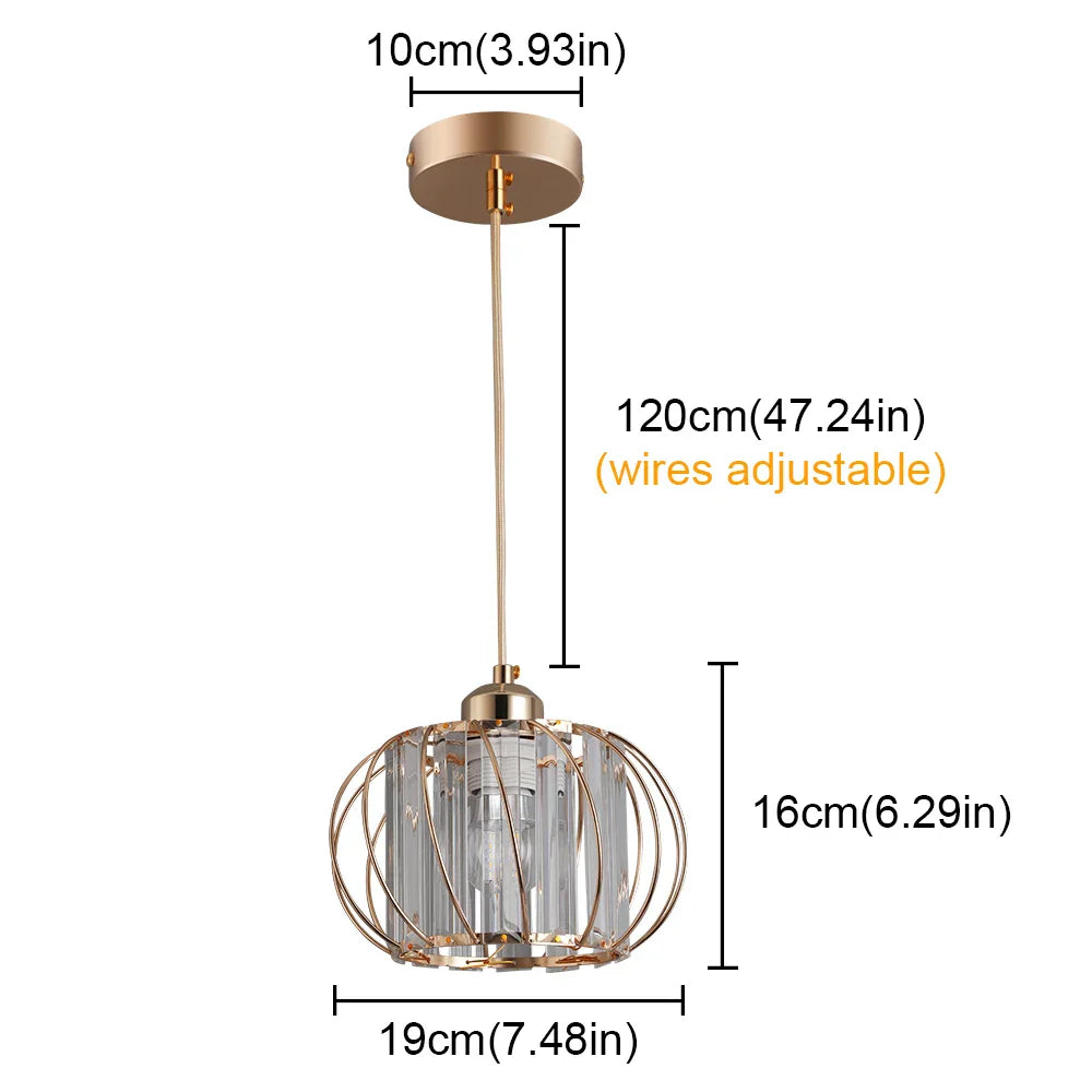 Crystal Chandelier Lantern Pendant Light Fixture for Modern Home Décor