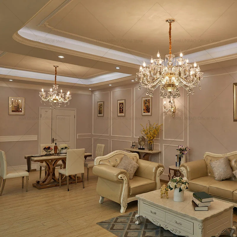 European Crystal Chandelier: Simple Fashion for Living, Dining, Bedroom & Villa