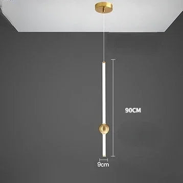 Glass Rod Pendant Light - Modern Long Hanging Lamp for Living Room, Bedroom & Shop