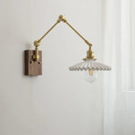 Ceramic Copper Swing Arm LED Wall Lights for Home Decor