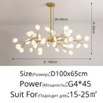 Modern LED Chandelier - Luxurious Nordic Firefly Lamp for Home Indoor Lighting