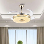 Luminous Light Ceiling Fan with Bluetooth Speaker Remote Control