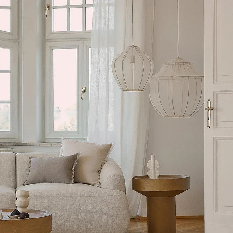 Nordic Fabric LED Chandelier for Home Decor and Ambient Lighting