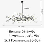 Modern LED Chandelier - Luxurious Nordic Firefly Lamp for Home Indoor Lighting