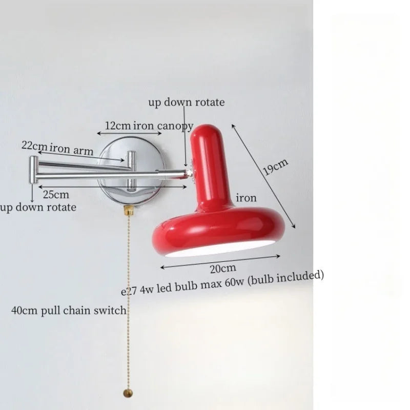 Milky Green LED Wall Sconce - Modern Nordic Iron Art Lamp