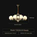 Luxe Jade Chandelier for Living Room and Villa Hall