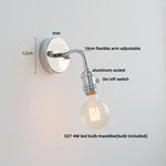 Modern Colorful Glass Wall Sconce with Pull Chain and Flexible Arm