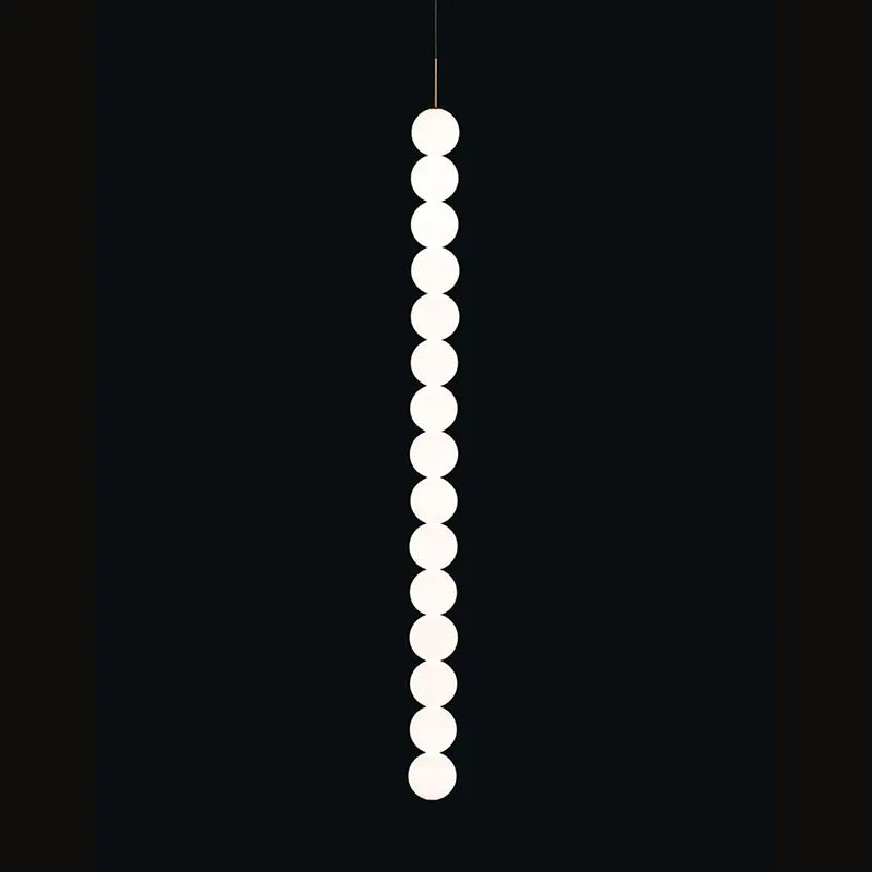 Art Deco LED Glass Pingpong Pendant Light in Gold Chrome Black.