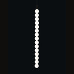 Art Deco LED Glass Pingpong Pendant Light in Gold Chrome Black.