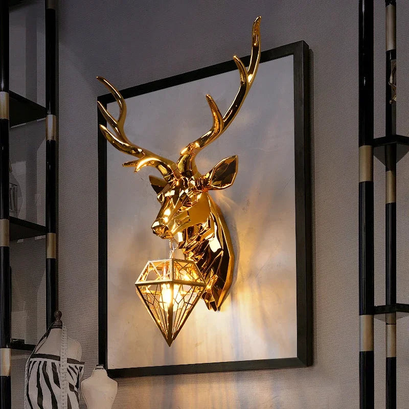 Nordic Antler Deer Wall Sconce Light for Bedroom and Kitchen