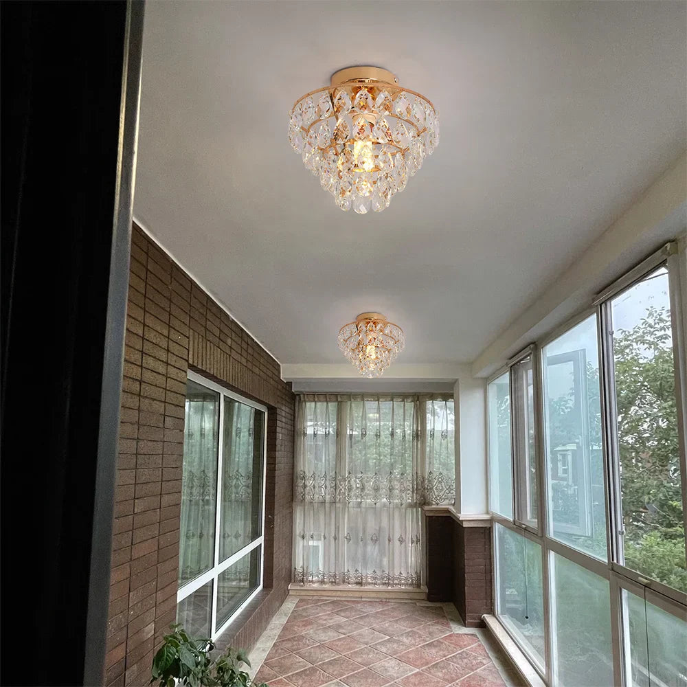 Crystal LED Chandelier Ceiling Lamp for Living Dining Room Decor