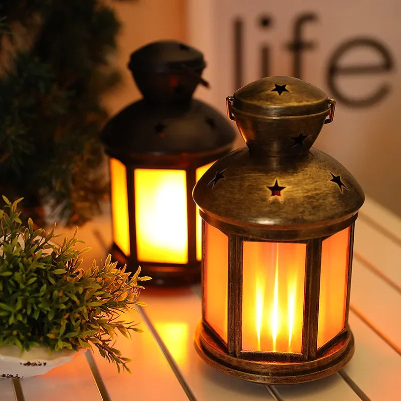 Retro Flame Camping Lamp: Multifunctional LED Light for Outdoor Adventure