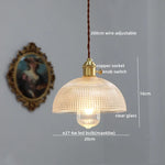 Copper Glass Chandelier LED Pendant Lights for Dining Room Bedroom Bar