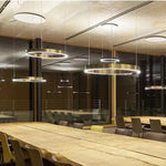 Rose Gold C-Shaped Pendant Light for Luxury Home Dining Room Hall