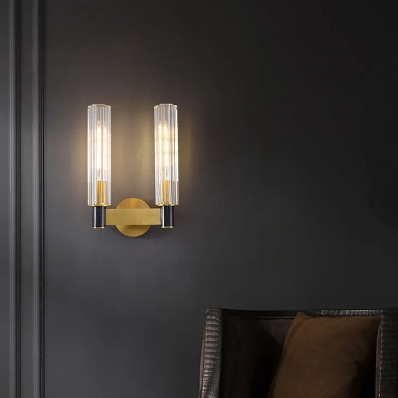 Luxe Copper Wall Lamp for Bedside, Corridor, Reading Room, TV Background