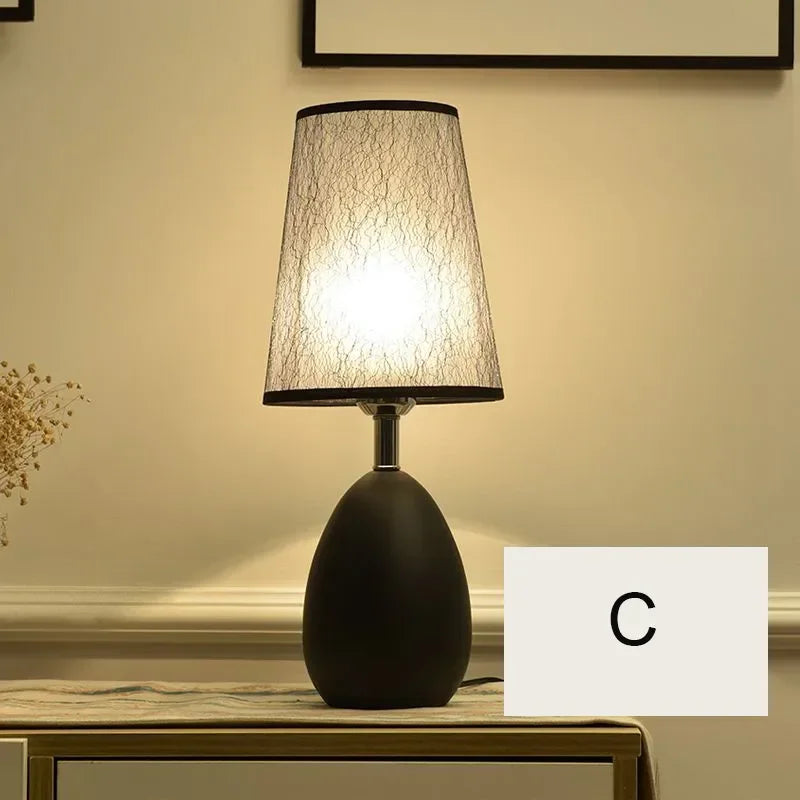 Modern Black and White Living Room Coffee Table Bedroom Night Lamp Design Bedside Lamps