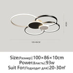 Modern LED Chandelier with Remote Control for Living Room & Bedroom Lighting