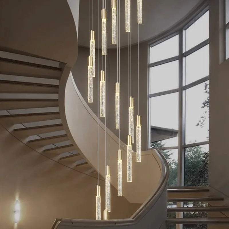 Nordic Home Stair Chandelier Living Dining Pendant Ceiling Indoor Lighting