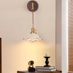 Ceramic Wood LED Wall Sconce, Modern Adjustable Nordic Lamparas De Pared for Bedroom