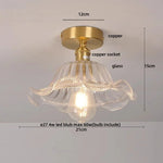 White Glass LED Ceiling Lamp Modern Living Room Bedroom Light