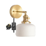 Elk Ceramic LED Wall Sconce, Nordic Copper Pull Chain Mirror Light