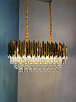 Crystal Chandelier LED Pendant Light Fixture for Luxury Living Room Décor