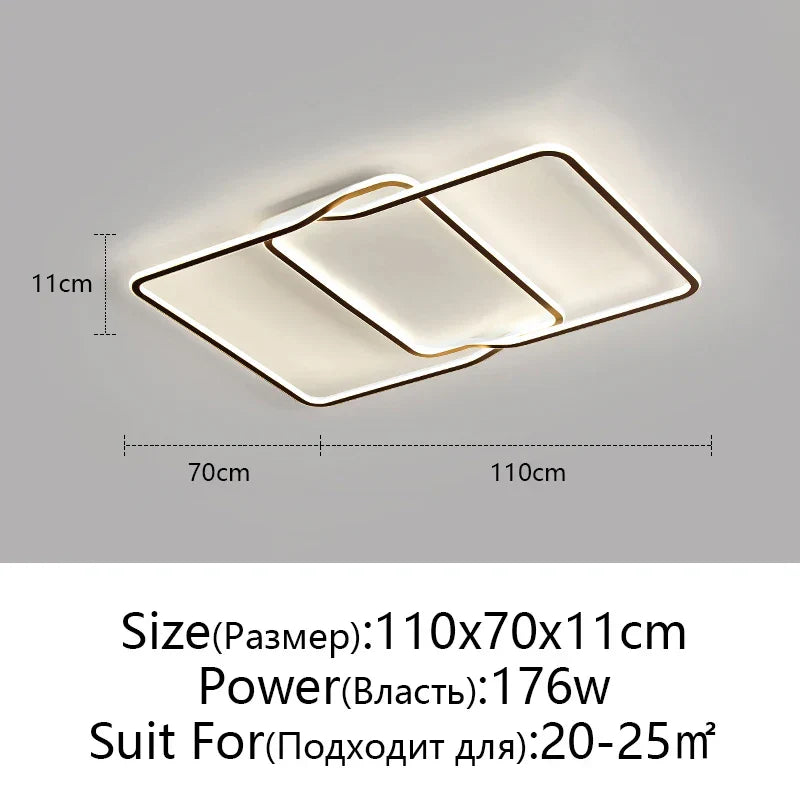 Modern Black & White LED Ceiling Chandelier for Home Decoration