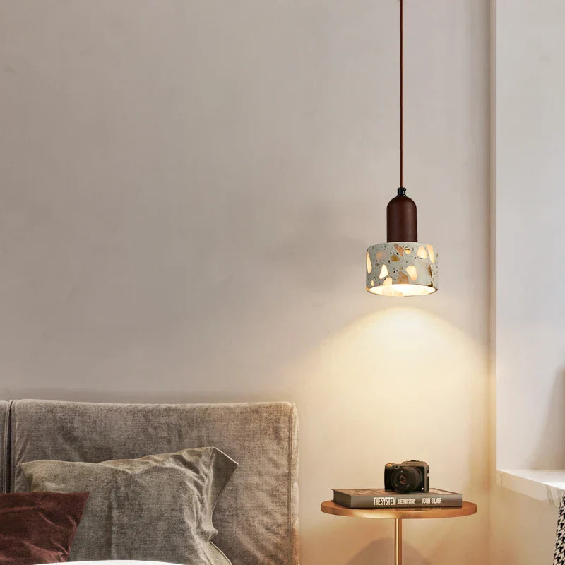 Terrazzo LED Pendant Light - Modern Nordic Home Decor for Bedroom and Living Room