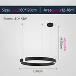 Nordic Ring LED Pendant Chandelier for Home Living Dining Kitchen Lighting