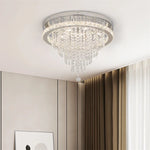 Crystal Ceiling Lamp Smart LED Chandelier Remote Control Hanging Decor