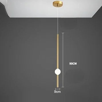 Glass Rod Pendant Light - Modern Long Hanging Lamp for Living Room, Bedroom & Shop