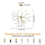 Firefly Ceiling Chandelier Pendant Lamp with G4 LED Lights for Home Décor
