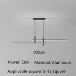 Modern Black Gold LED Pendant Light for Kitchen Dining Chandelier Home Decor