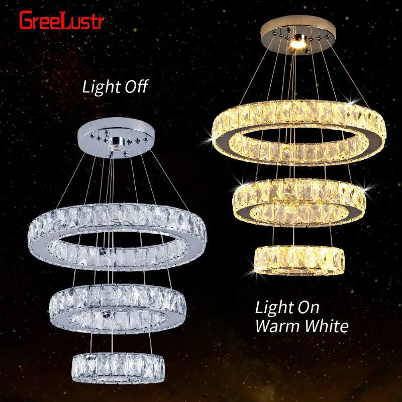 Crystal Chandelier Pendant Lamp for Dining Room and Bedroom