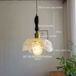 Japanese Style Green Glass LED Pendant Chandelier for Home Decor