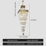 Nordic Duplex Villa Crystal Chandelier for Luxury Spaces