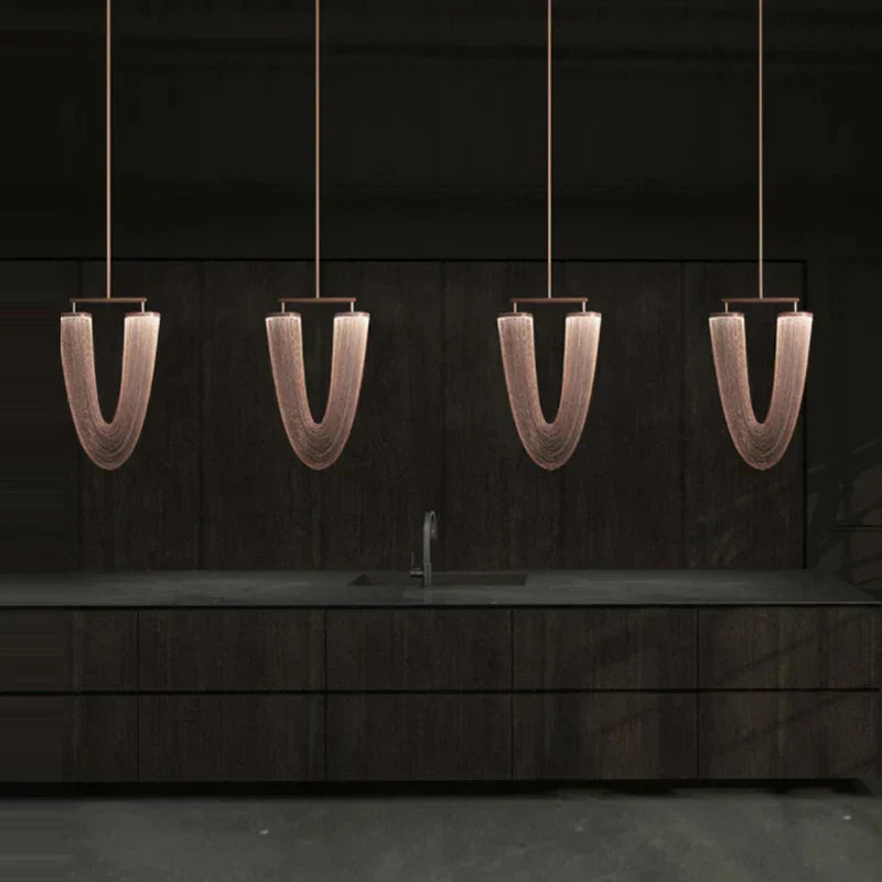 LED Aluminum Ceiling Chandelier Lighting Hanging Lamps for Foyer